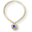 Gold sapphire necklace