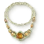 Green gold amber necklace