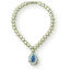 Green gold diamond necklace