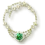 Green gold emerald necklace