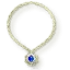 Green gold sapphire necklace