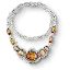 Silver amber necklace