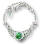 Silver emerald necklace