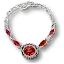 Silver ruby necklace