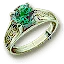 Green gold emerald ring