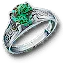 Silver emerald ring
