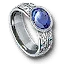 Silver sapphire ring