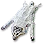 White wolf hide